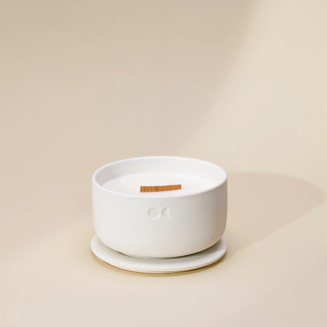 Blühende Keramikkerze - Meersalz Salbei - 440g