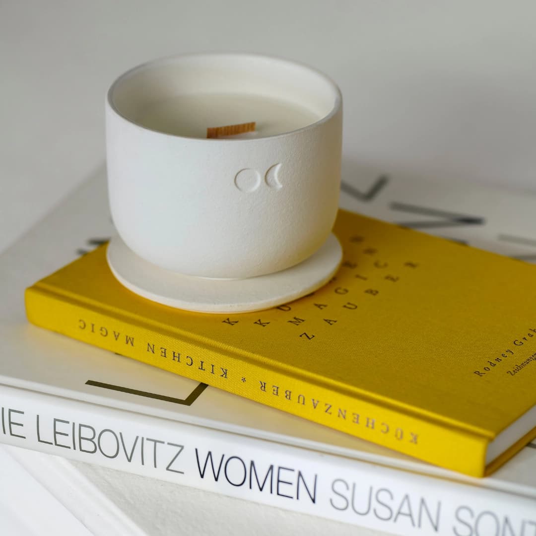 Blühende Keramikkerze - Meersalz Salbei - 220g