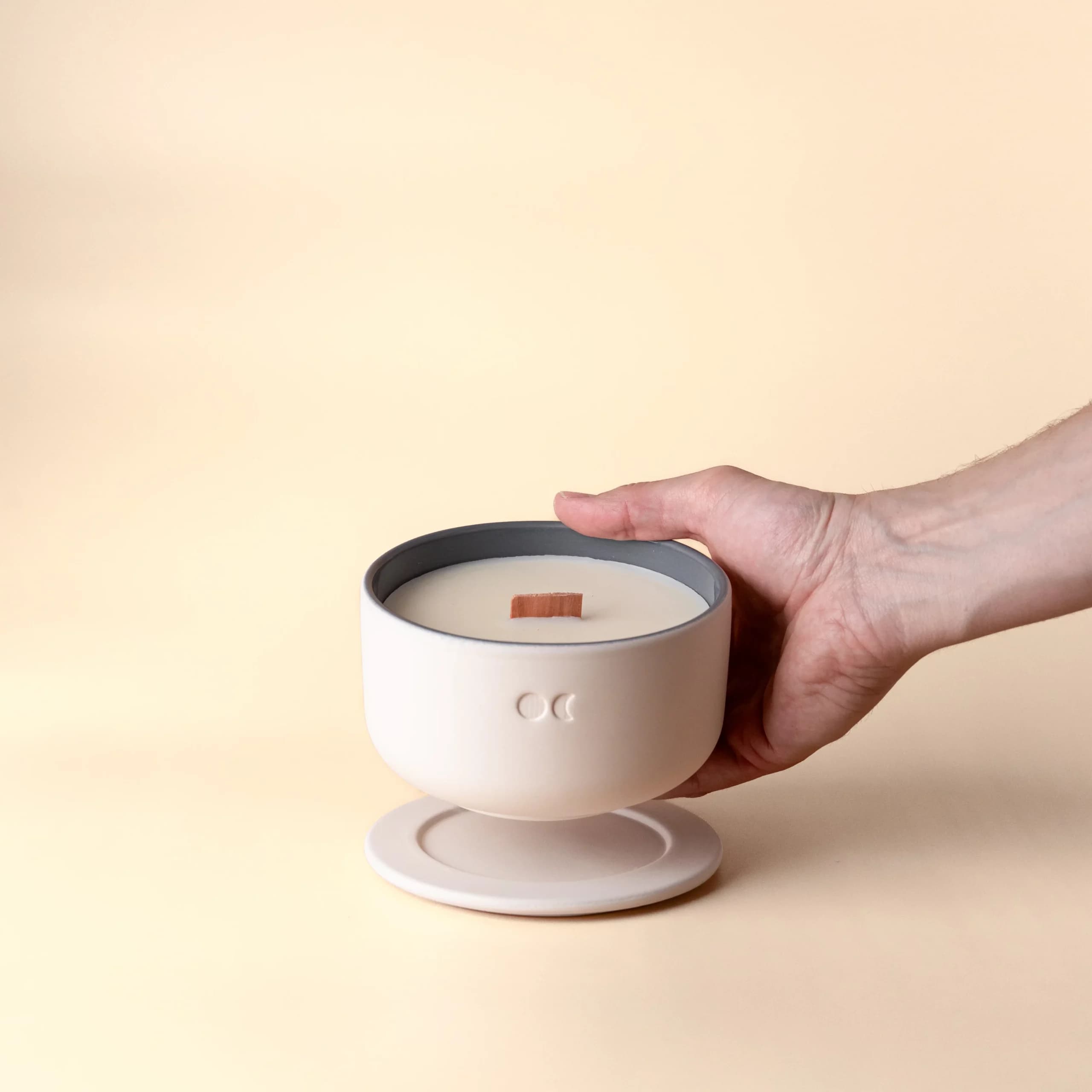 Blühende Keramikkerze - Vetiver - 440g