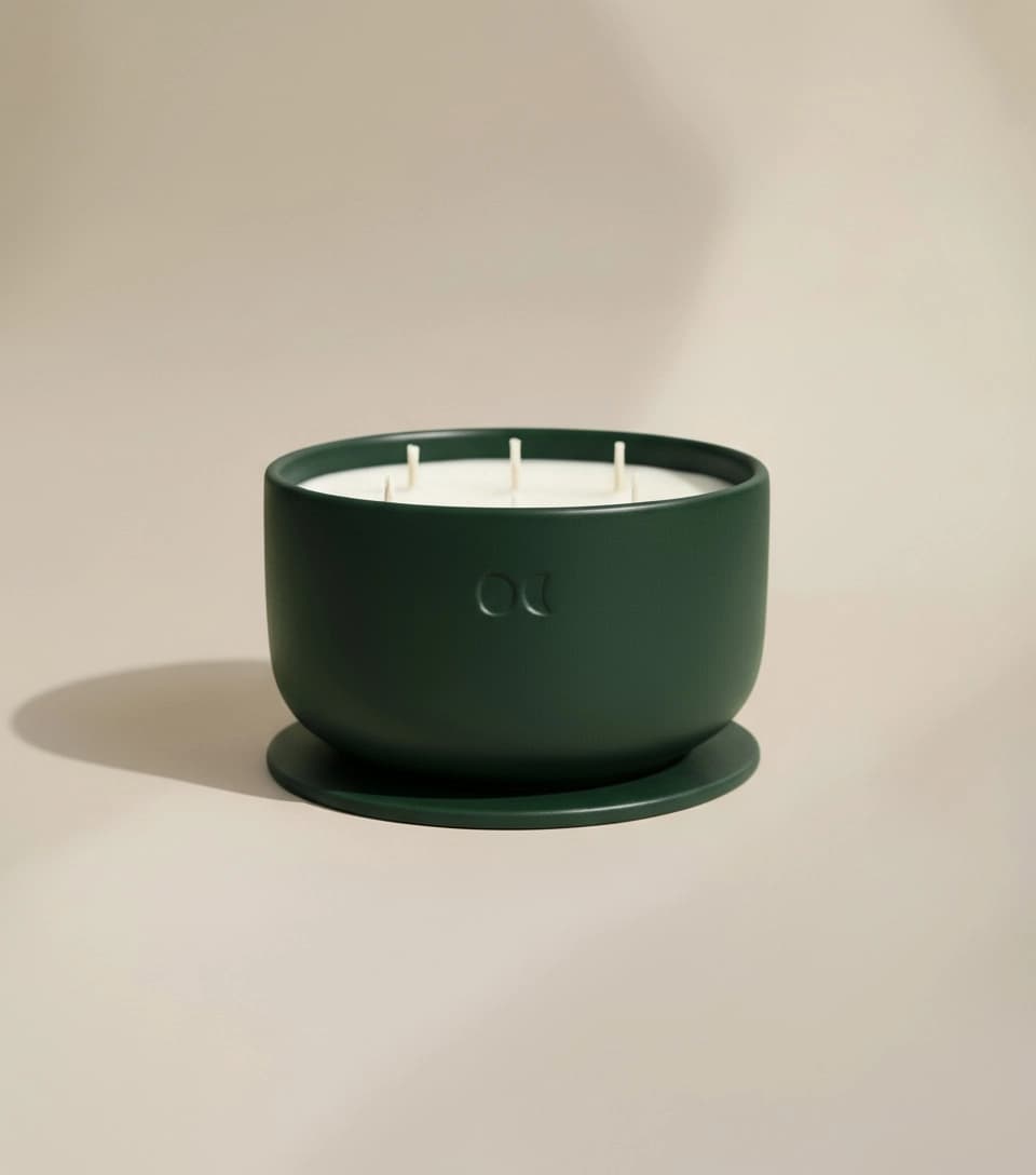 Blühende Keramikkerze – Wacholder & Lavendel – 1400 g